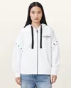 Allsaints Womens Optic White Omnium Amphia Oversized Cotton-jersey Hoody In Optic White