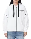 Allsaints Womens Optic White Omnium Amphia Oversized Cotton-jersey Hoody In Optic White