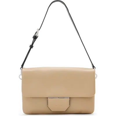 Allsaints Ondine Leather Shoulder Bag In Mink Brown