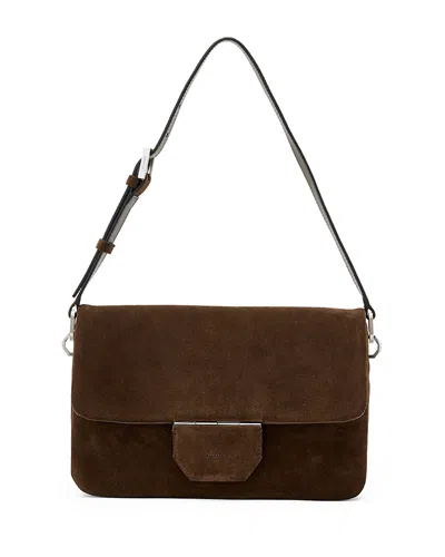 ALLSAINTS ONDINE MEDIUM SUEDE SHOULDER BAG