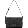Allsaints Womens Black Jupiter Quilted-leather Cross-body Bag In Black