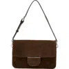 Allsaints Ondine Medium Suede Shoulder Bag In Brown