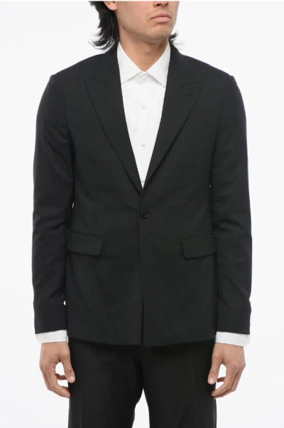 Allsaints One-button Blazer With Peak Lapel In Black
