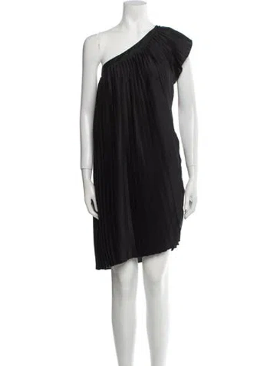 Pre-owned Allsaints One-shoulder Knee-length Dress In Blue