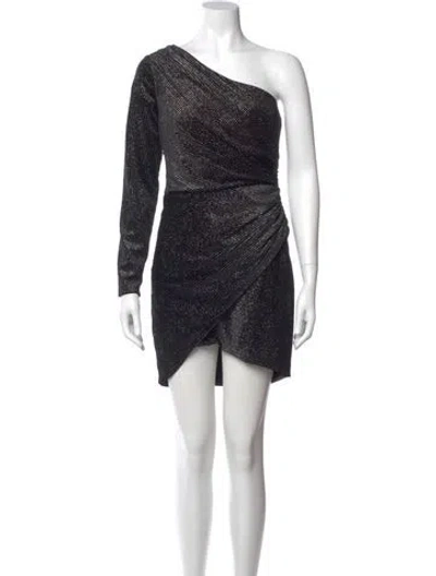 Pre-owned Allsaints One-shoulder Mini Dress In Green