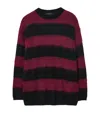 Allsaints Onyx Striped Relaxed Sweater In Multi