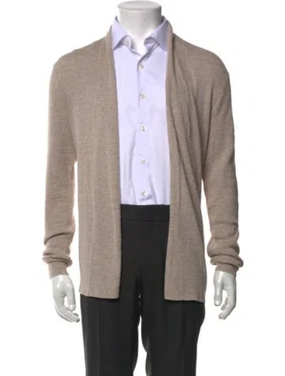 Pre-owned Allsaints Open Front Long Sleeve Cardigan In Neutral