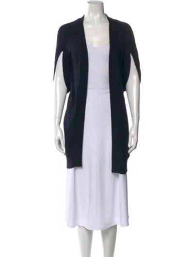 Pre-owned Allsaints Open Front Sweater In Black