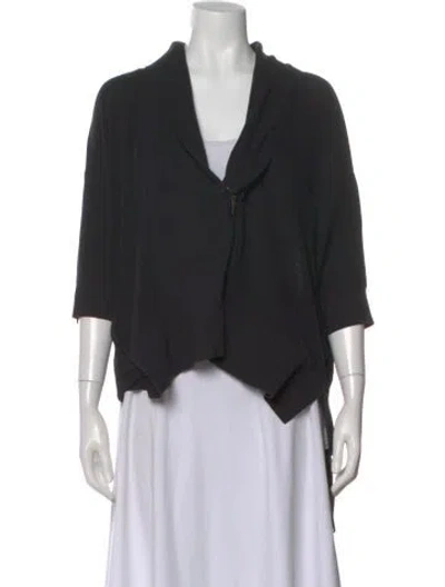 Pre-owned Allsaints Open Front Sweater In Black
