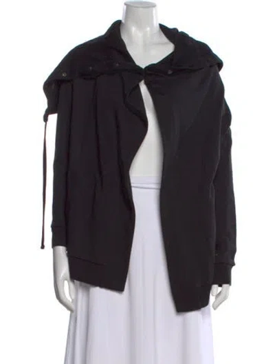 Pre-owned Allsaints Open Front Sweater In Black