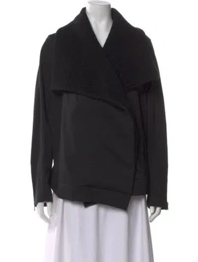 Pre-owned Allsaints Open Front Sweater In Black