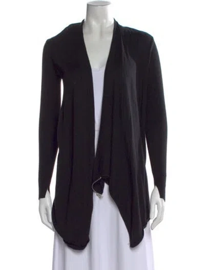 Pre-owned Allsaints Open Front Sweater In Black