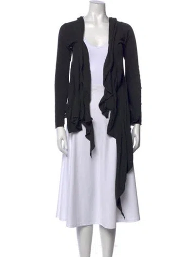 Pre-owned Allsaints Open Front Sweater In Black