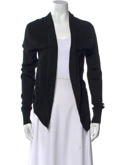 Pre-owned Allsaints Open Front Sweater In Black