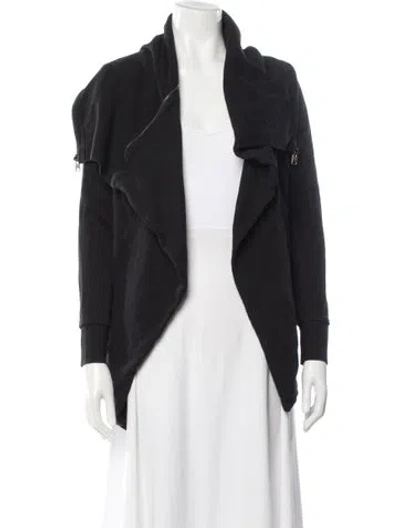 Pre-owned Allsaints Open Front Sweater In Black