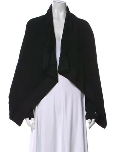 Pre-owned Allsaints Open Front Sweater In Black