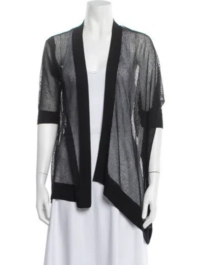 Pre-owned Allsaints Open Front Sweater In Black