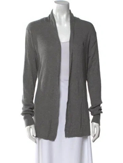 Pre-owned Allsaints Open Front Sweater In Gray