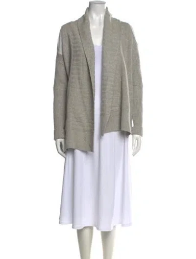 Pre-owned Allsaints Open Front Sweater In Gray