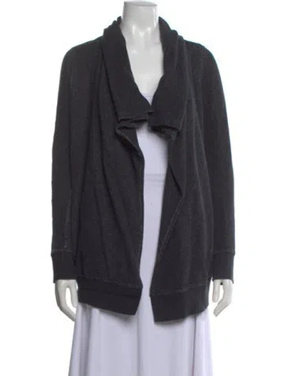 Pre-owned Allsaints Open Front Sweater In Gray