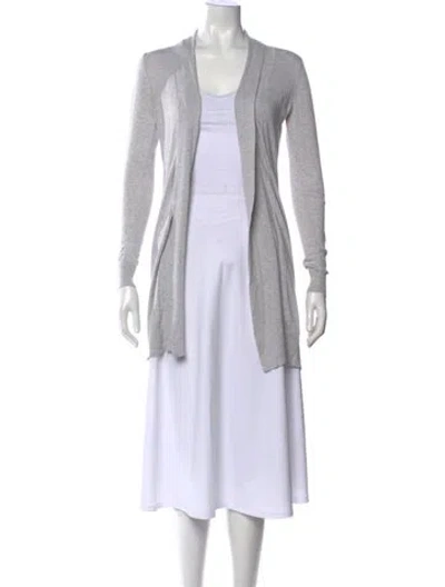 Pre-owned Allsaints Open Front Sweater In Gray