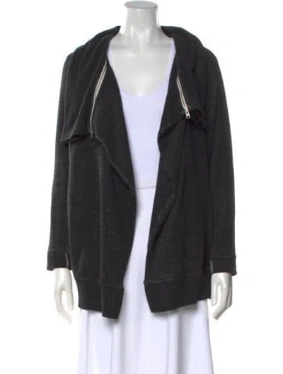 Pre-owned Allsaints Open Front Sweater In Gray