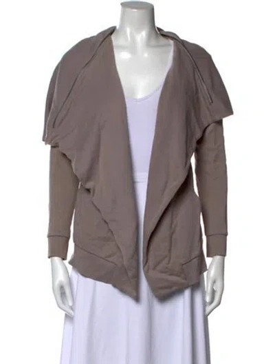 Pre-owned Allsaints Open Front Sweater In Grey