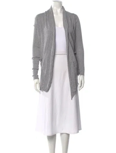 Pre-owned Allsaints Open Front Sweater In Grey