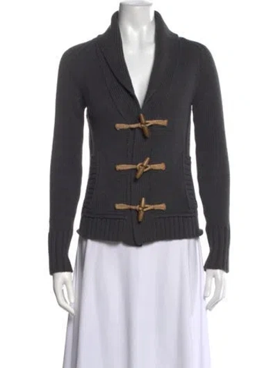 Pre-owned Allsaints Open Front Sweater In Grey