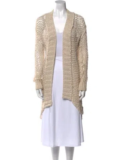 Pre-owned Allsaints Open Front Sweater In Neutral