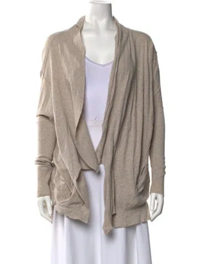 Pre-owned Allsaints Open Front Sweater In Neutral