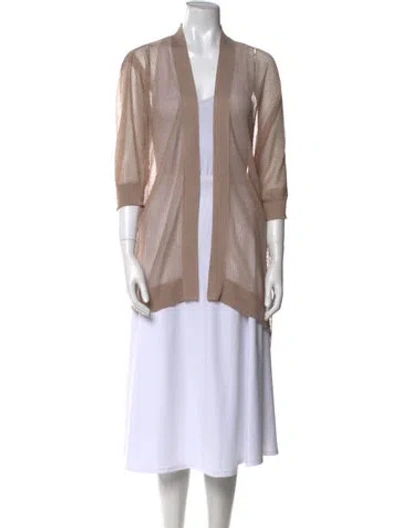 Pre-owned Allsaints Open Front Sweater In Neutral