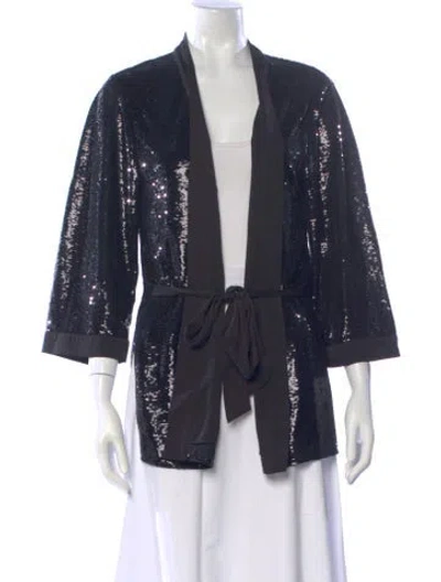 Pre-owned Allsaints Open Front Sweater W/ Tags In Blue