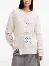 Allsaints Wool-blend Winnie Sweater In White