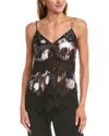 Allsaints Ophelia Mars Silk-blend Top In Black