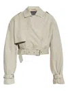 Allsaints Ophelia Trench Jacket In Neutral