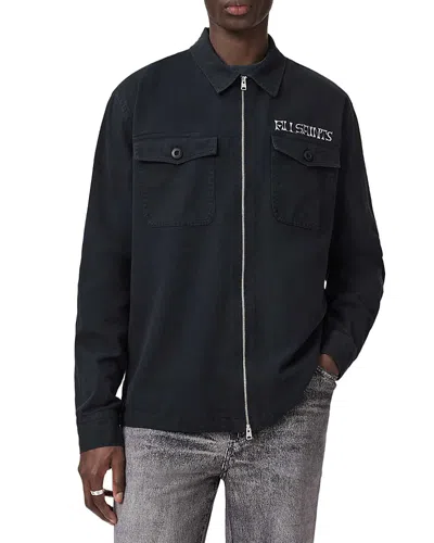 Allsaints Orbit Shirt Jacket In Black