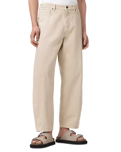Allsaints Orbit Wide Fit Jeans In Cream White In Nude