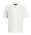 Allsaints Mens Jetstream Whit Admon Short-sleeved Stretch-cotton Shirt In White