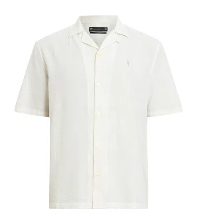 Allsaints Organic Cotton Admon Shirt In White