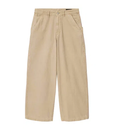Allsaints Organic Cotton Barrel Leg Trousers In Multi