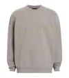 Allsaints Biggy Logo Print Relaxed Fit Sweatshirt In Brown