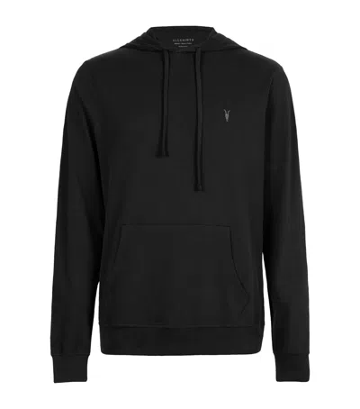 Allsaints Organic Cotton Brace Hoodie In Black