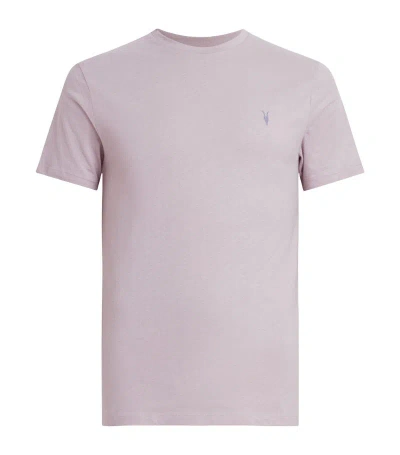 Allsaints Organic Cotton Brace T-shirt In Purple