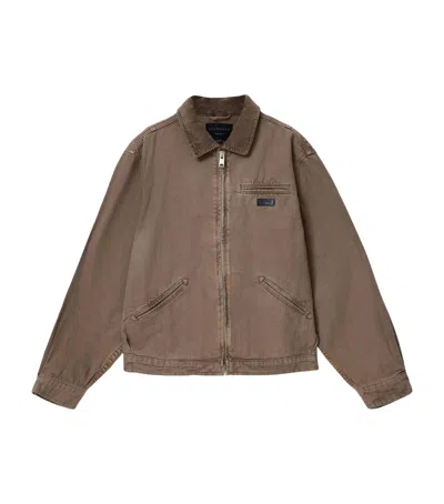 Allsaints Organic Cotton Canvas Korey Jacket In Brown