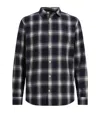 Allsaints Mens Azzurra Blue Haven Checked Cotton Shirt Xl In Blue