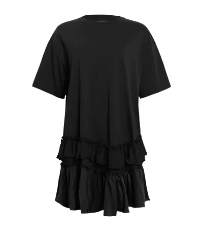 Allsaints Organic Cotton Feyre Mini Dress In Black