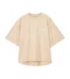Allsaints Womens Sandy White Guardian Graphic-print Relaxed-fit Organic-cotton T-shirt In Brown