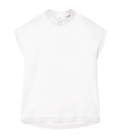 Allsaints Organic Cotton Lace-detail Lele Tank Top In White