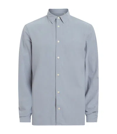 Allsaints Organic Cotton Lovell Shirt In Grey